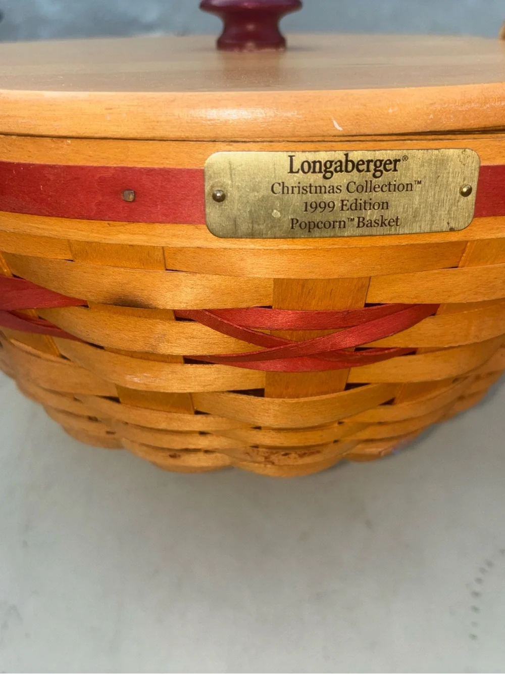 Longaberger Woven Wood Basket Collection in Natural Brown 4 Baskets